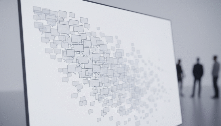 fil de discussion numérique abstrait avec bulles de dialogue