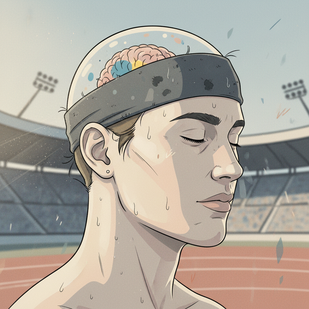 Athlète en pleine concentration