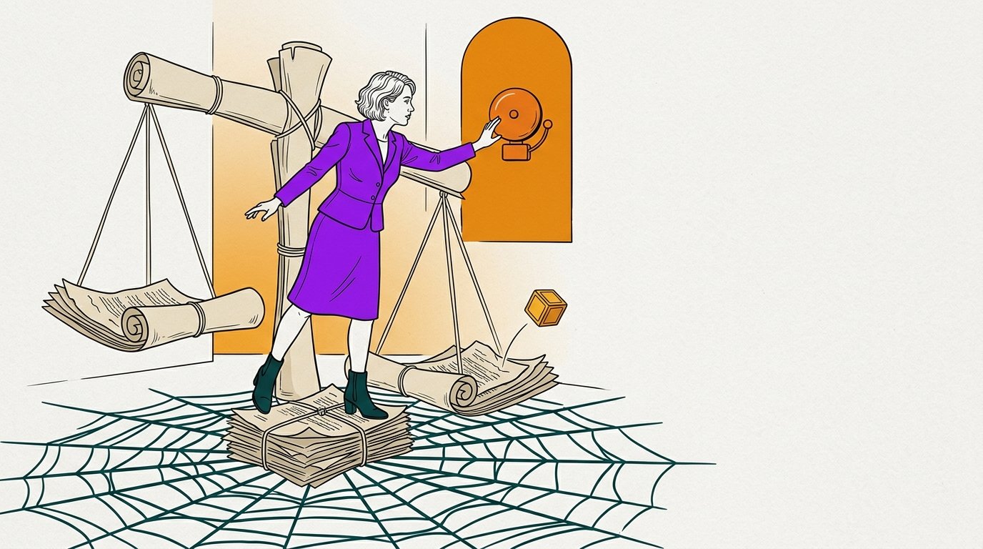 Femme équilibre balance