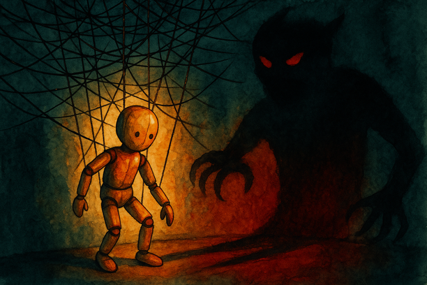 Essai 2 — marionnette ombre menaçante