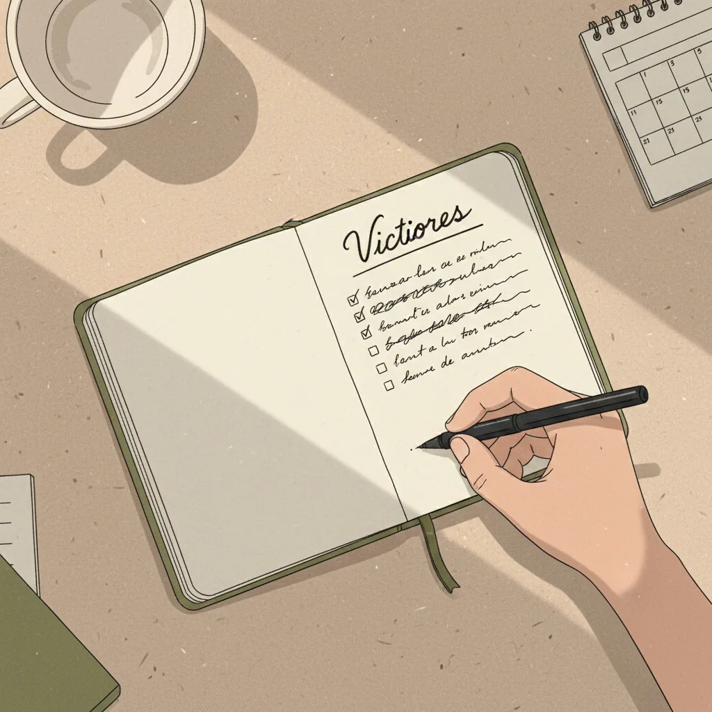 Notebook utilisé comme scoreboard pour les victoires quotidiennes
