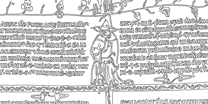 Smithfield Decretals - line-art OpenCV