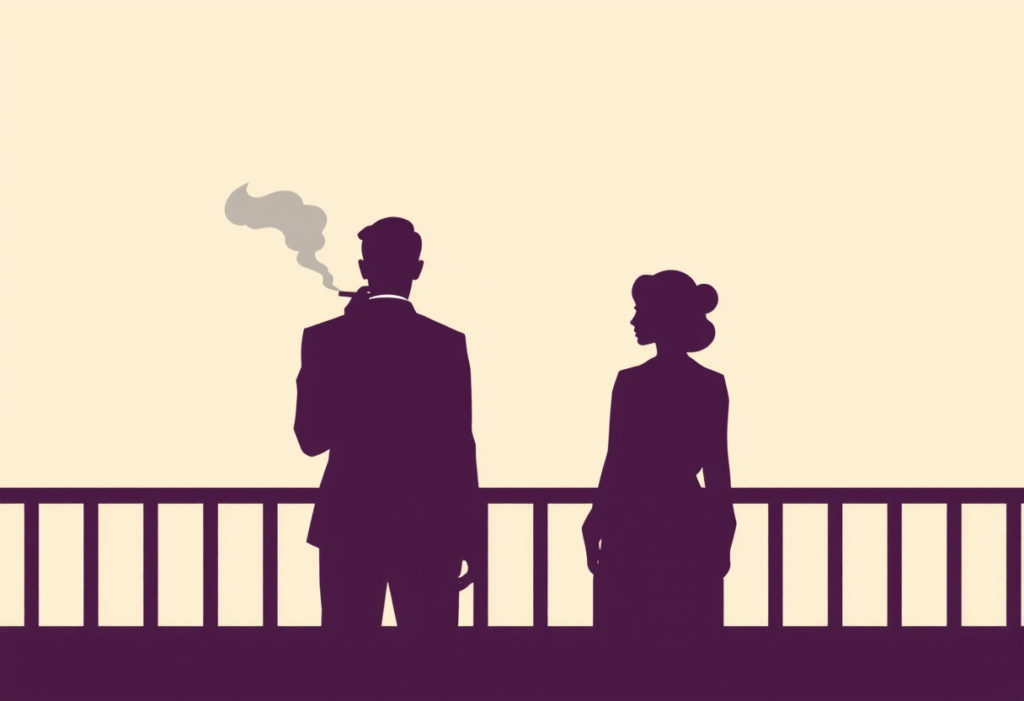 Illustration : il fume dos tourne, il l'ignore
