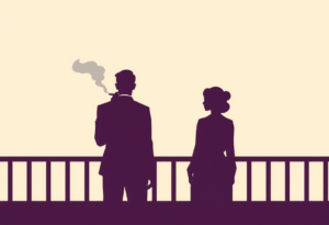 Illustration : il fume dos tourne, il l'ignore