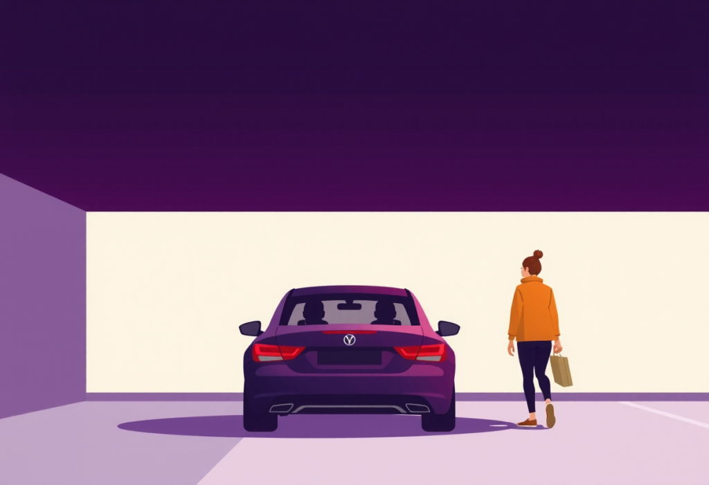 Illustration : il prend le volant, elle passagere