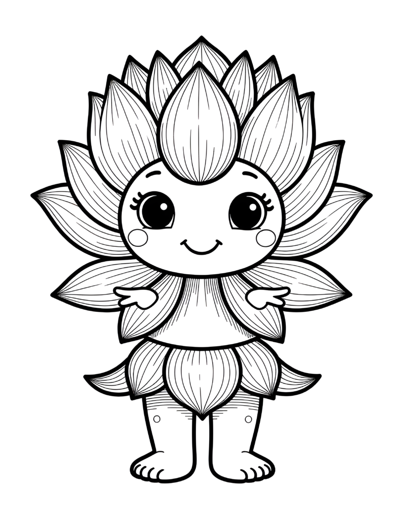Coloriage lotus aux motifs riches à imprimer