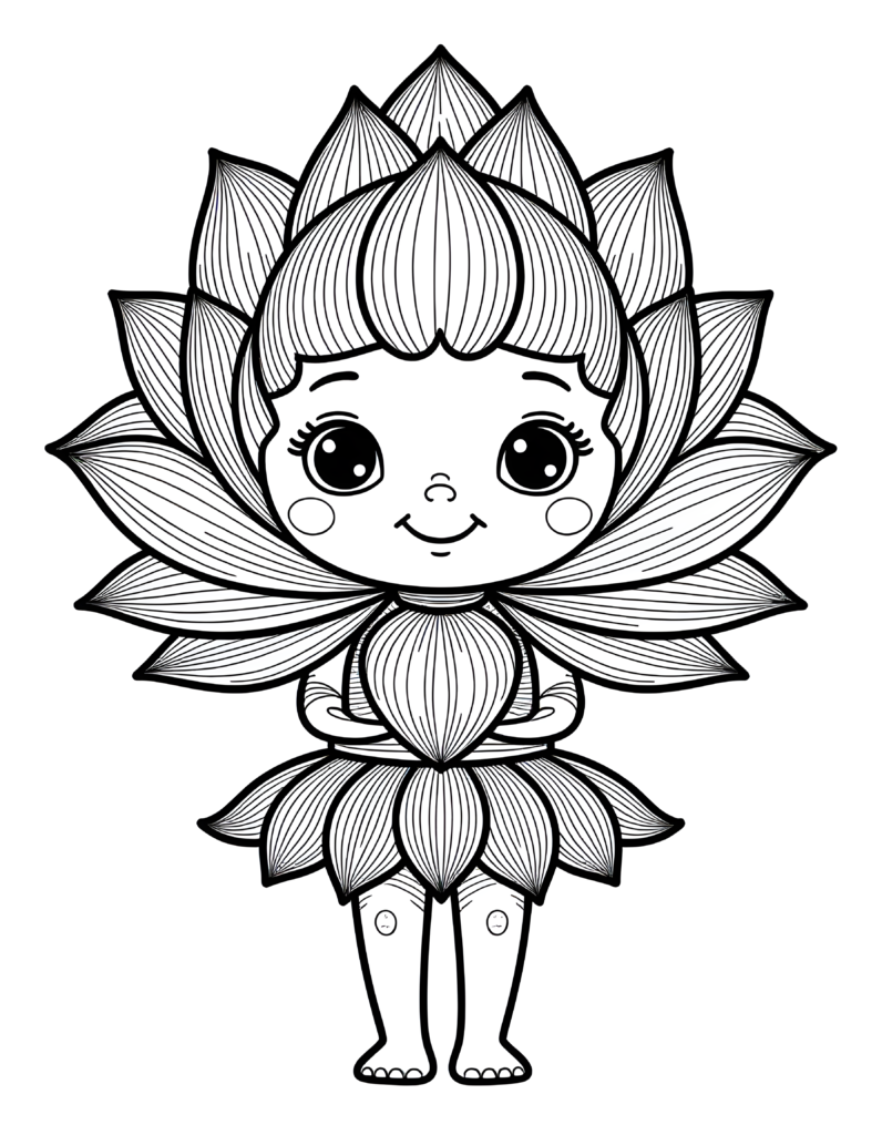 Coloriage lotus aux motifs complexes à imprimer